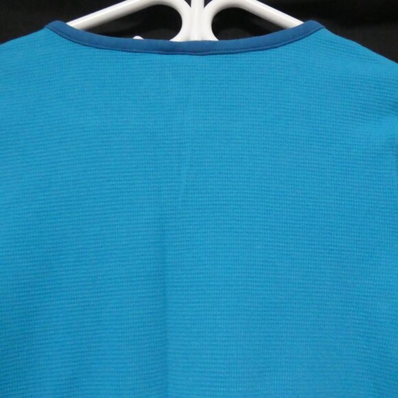 TWEETY! | large | Blue Waffle Knit Long Sleeve Pajama Shirt | Tweety Print Front - Picture 11 of 16